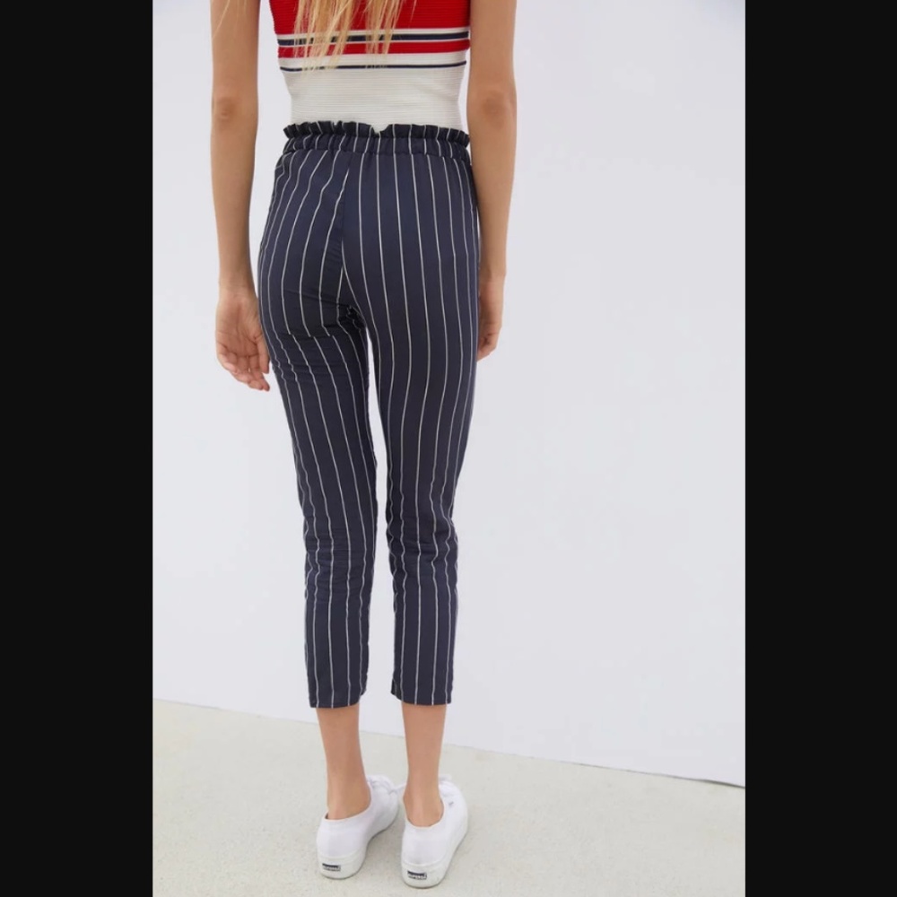 Kendall & Kylie Striped Smocked Waist Pants